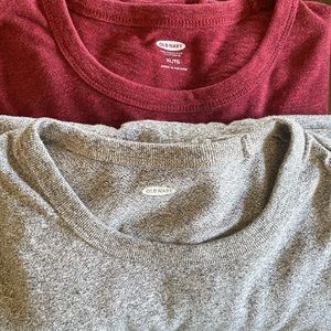 NWOT - PACK OF 2 - Men’s Old Navy Long Sleeves Burgundy and Gray